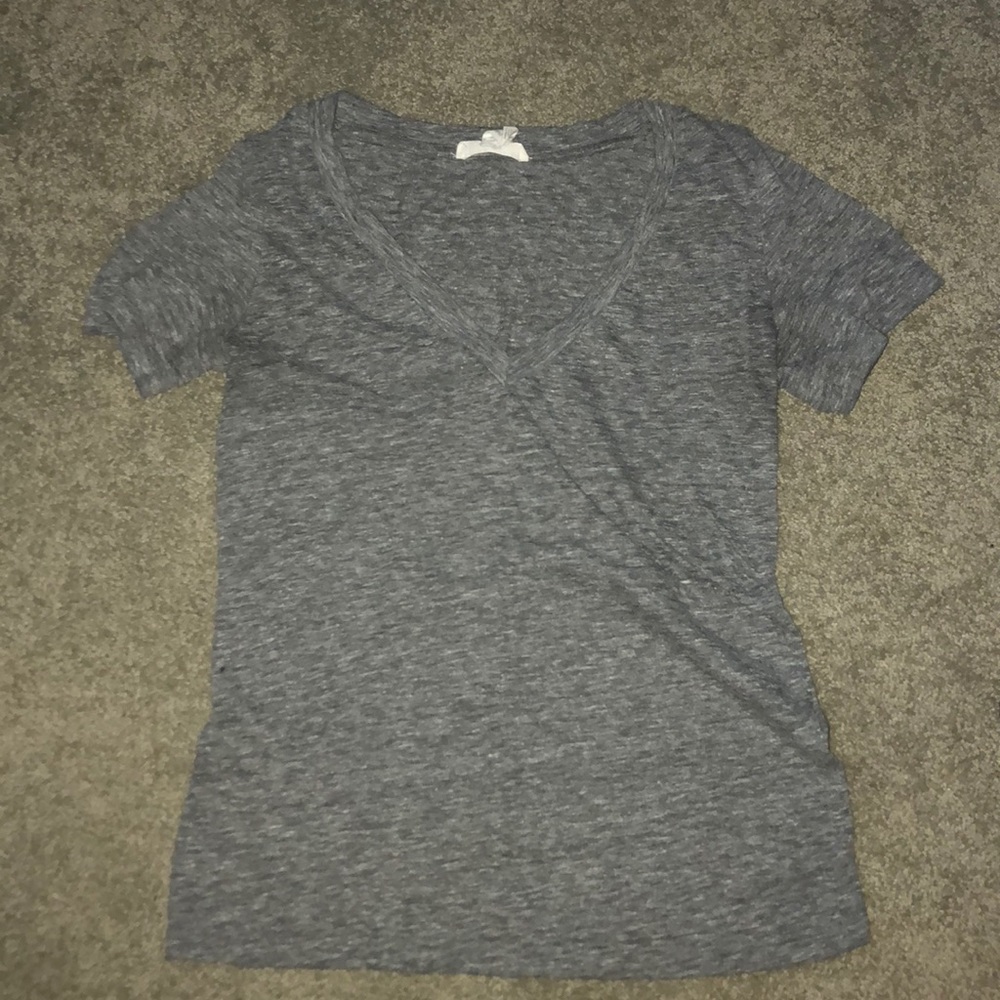 Gray Forever 21 V neck t-shirt